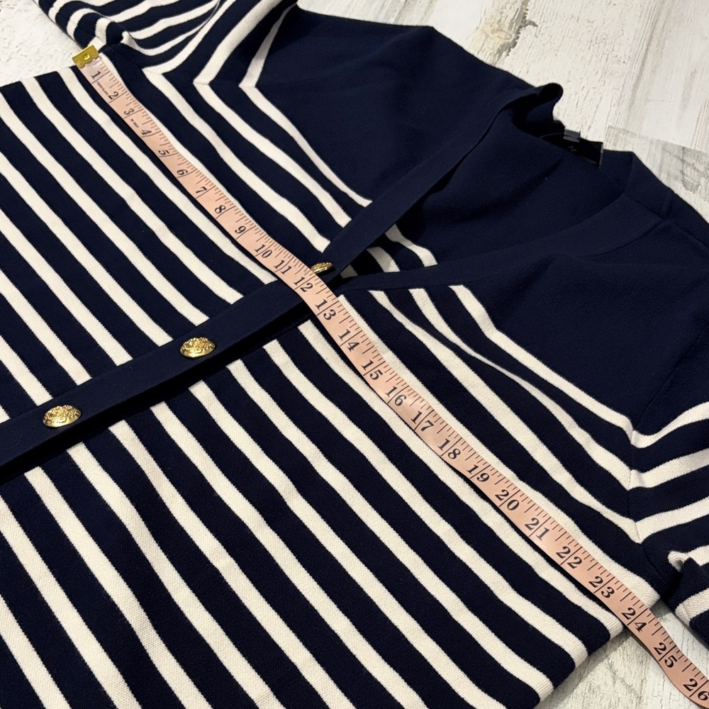 Tuckernuck Navy and White Striped Knit Liv Cardigan Size XXL - Picture 8 of 10